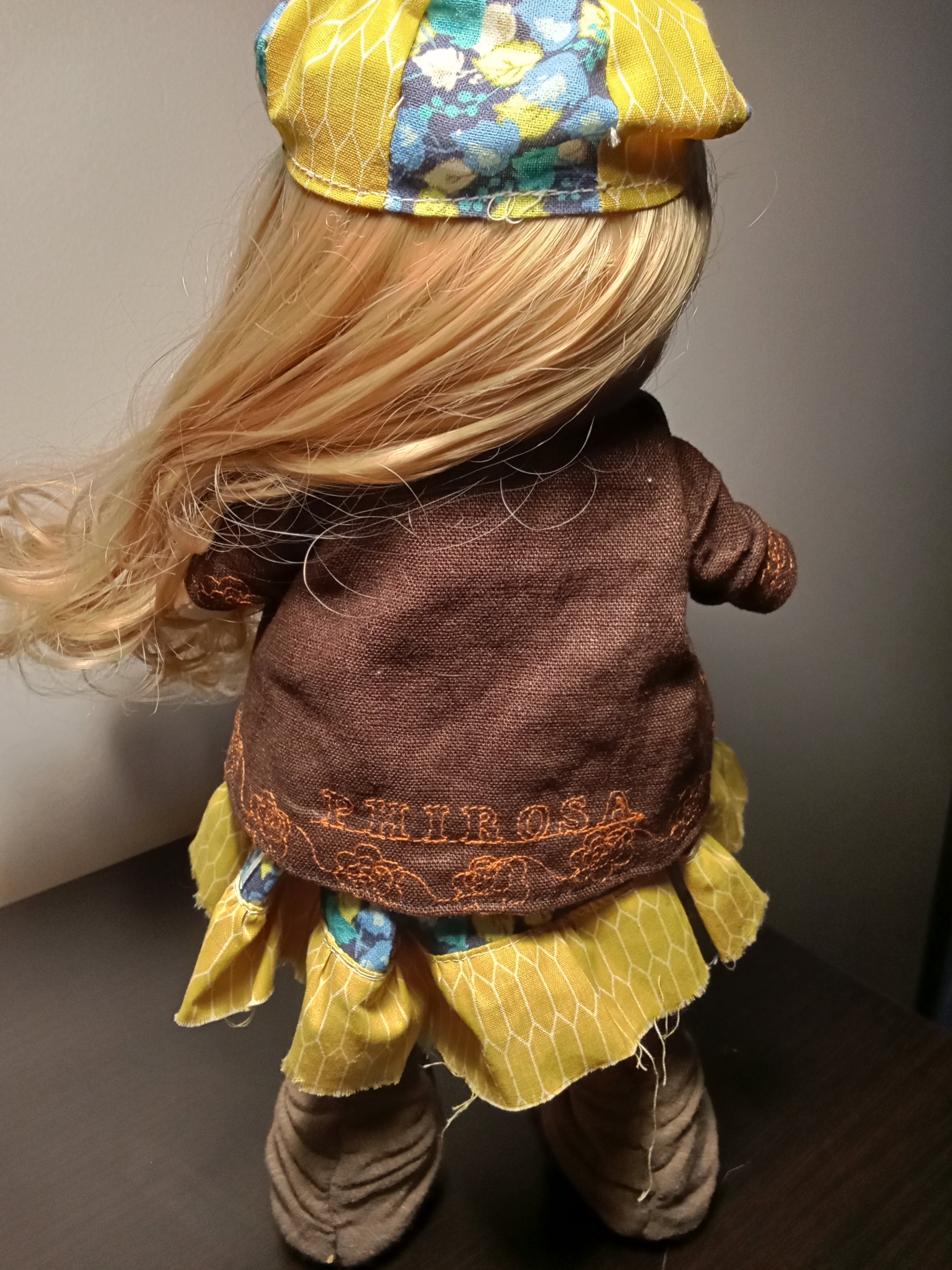 handcrafted exclusive designer doll, 1/100. Embroided jacket.